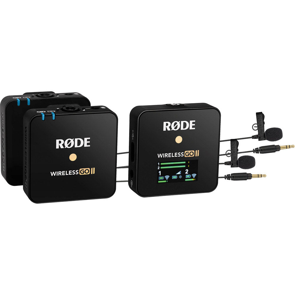 Rode WIRELESS GO II Wireless Microphone System Kit w/ 2 Omnidirectional  Lavalier GO Microphones