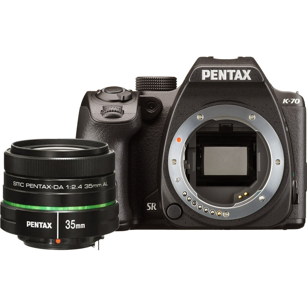 Pentax K-70 Black Body w/smc DA 35mm f/2.4 AL Lens 16243+21987