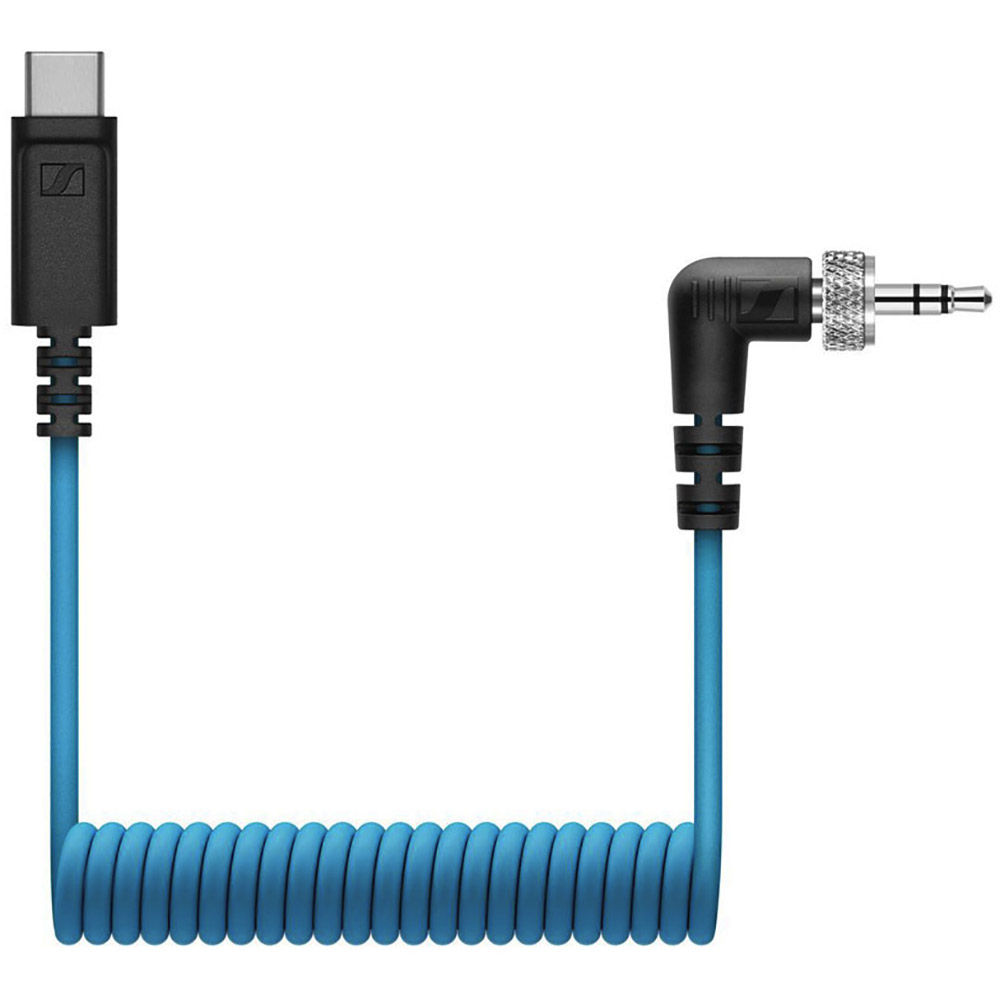 Sennheiser CL 35 USB-C Locking 3.5mm TRS to USB Type-C Coiled
