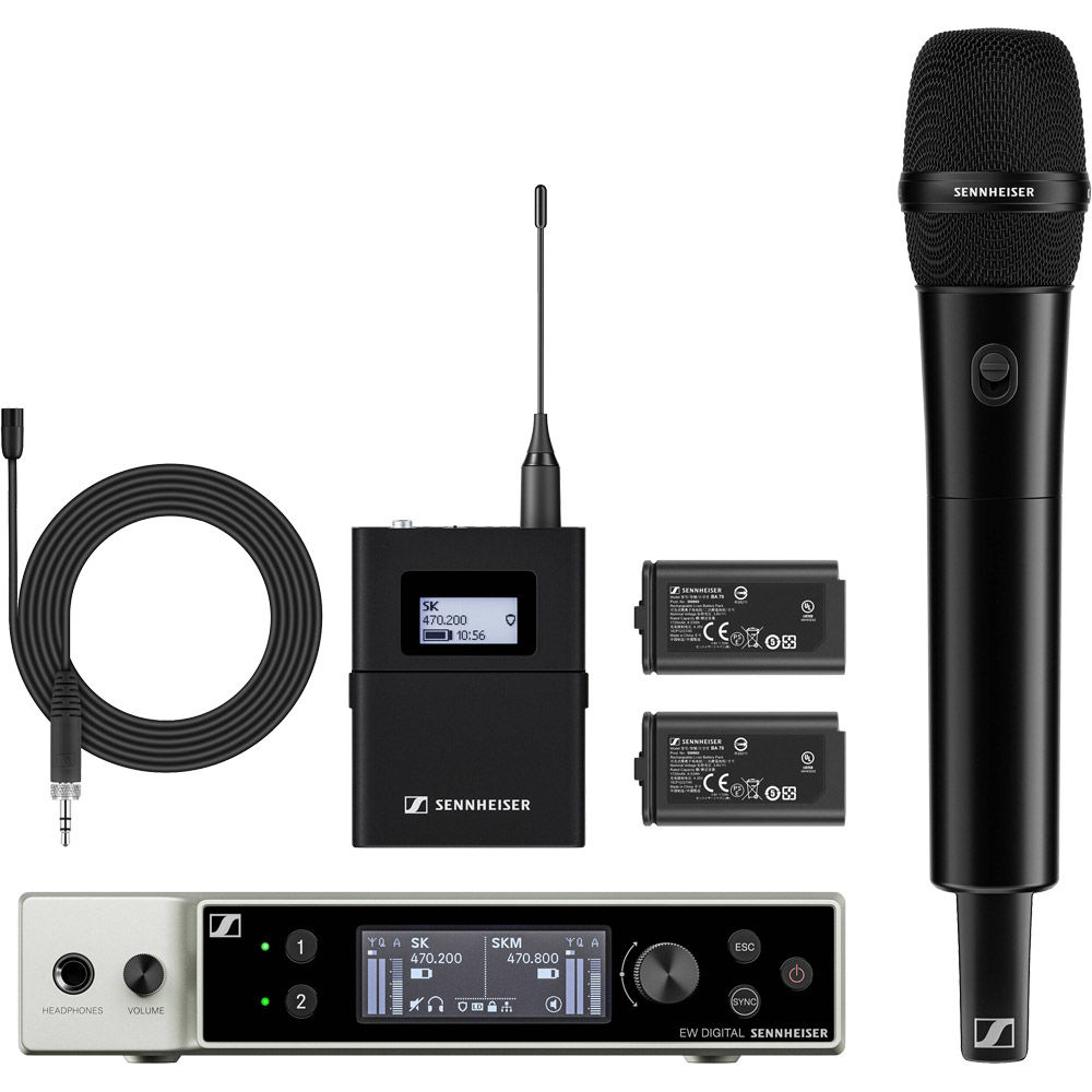 Sennheiser EW-DX MKE 2 / 835-S Dual-Channel Digital Combo Wireless