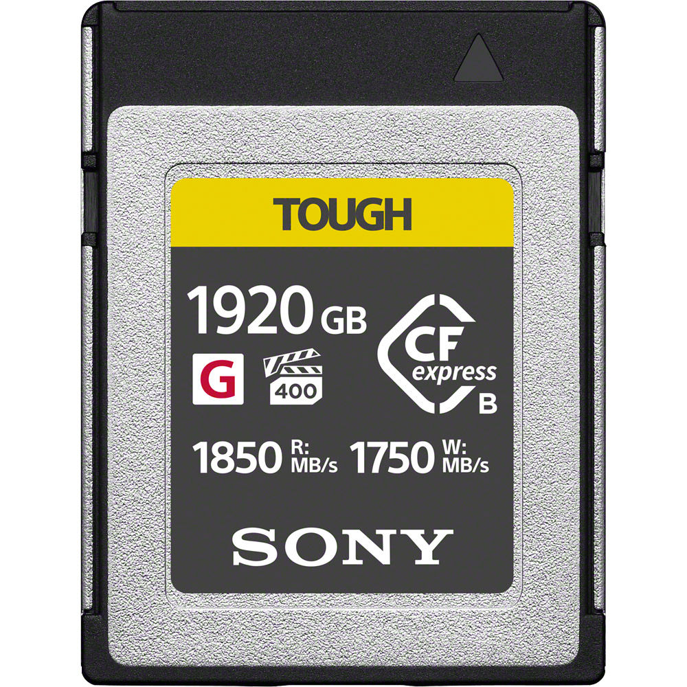 Sony Tough-G 1920GB CFexpress Type B Card, 1850MB/s read & 1750MB/s write  speeds