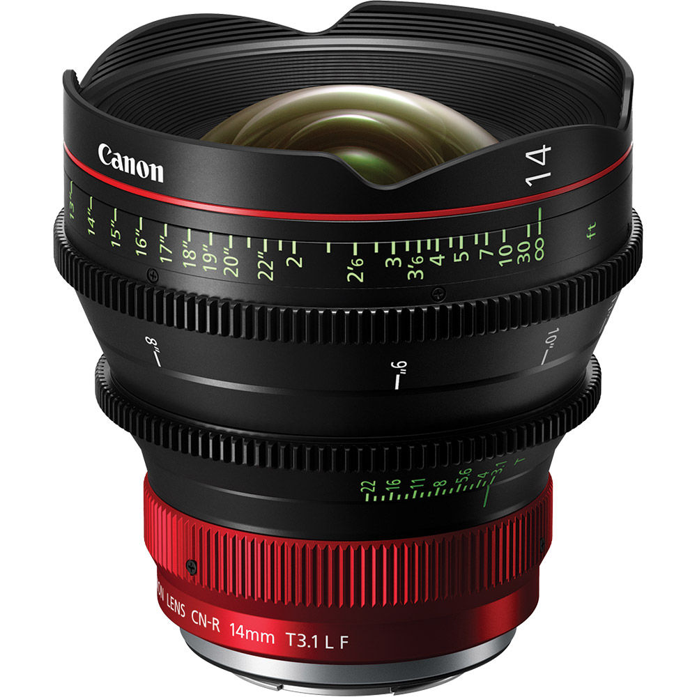 Canon CN-R 14mm T3.1 Cine Prime Lens 6398C001 Video Cine Lenses