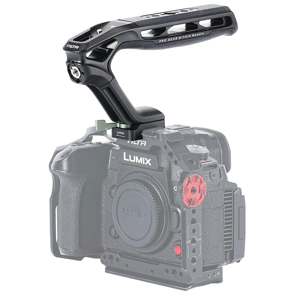 Maniglia Laterale Tilta Xeno Regolabile - Per Fotocamere E Monitor, Con Attacco NATO, Grigio Titanio