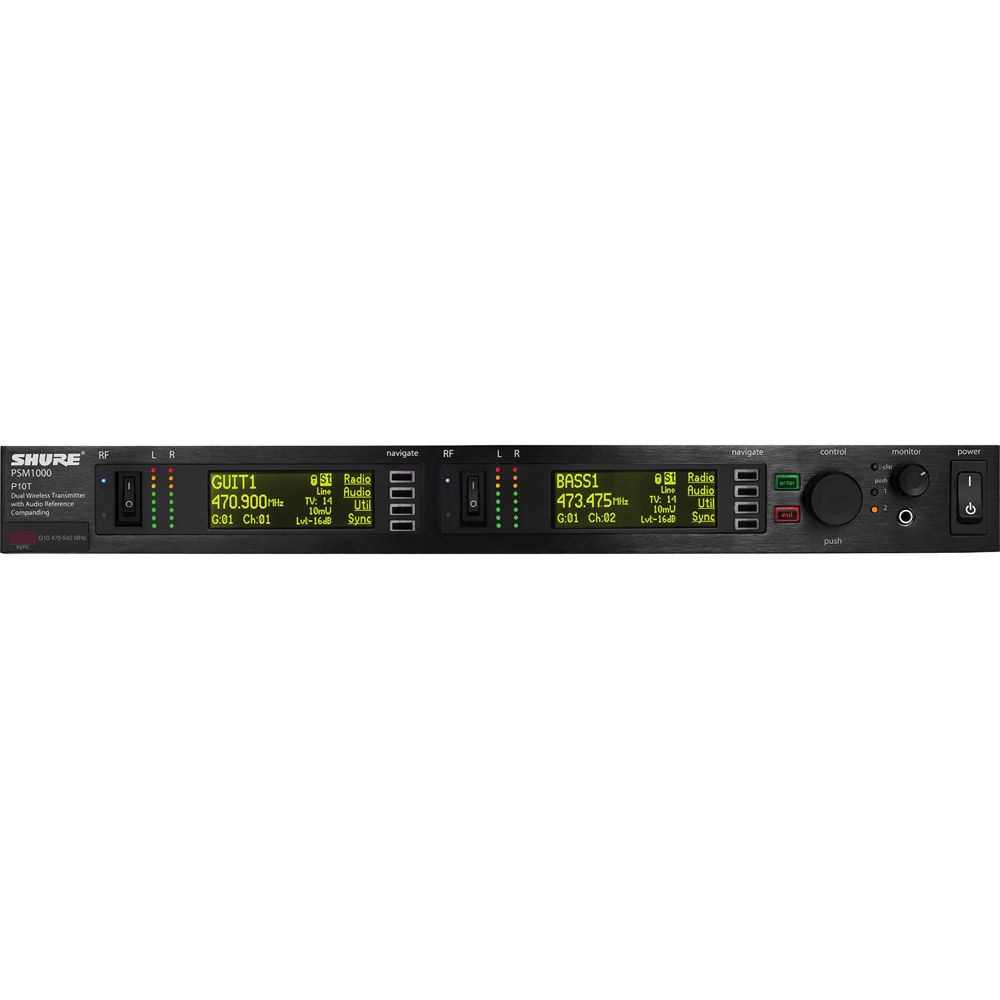 Shure P10T-G10 PSM1000 Dual Transmitter Wired Field Handheld