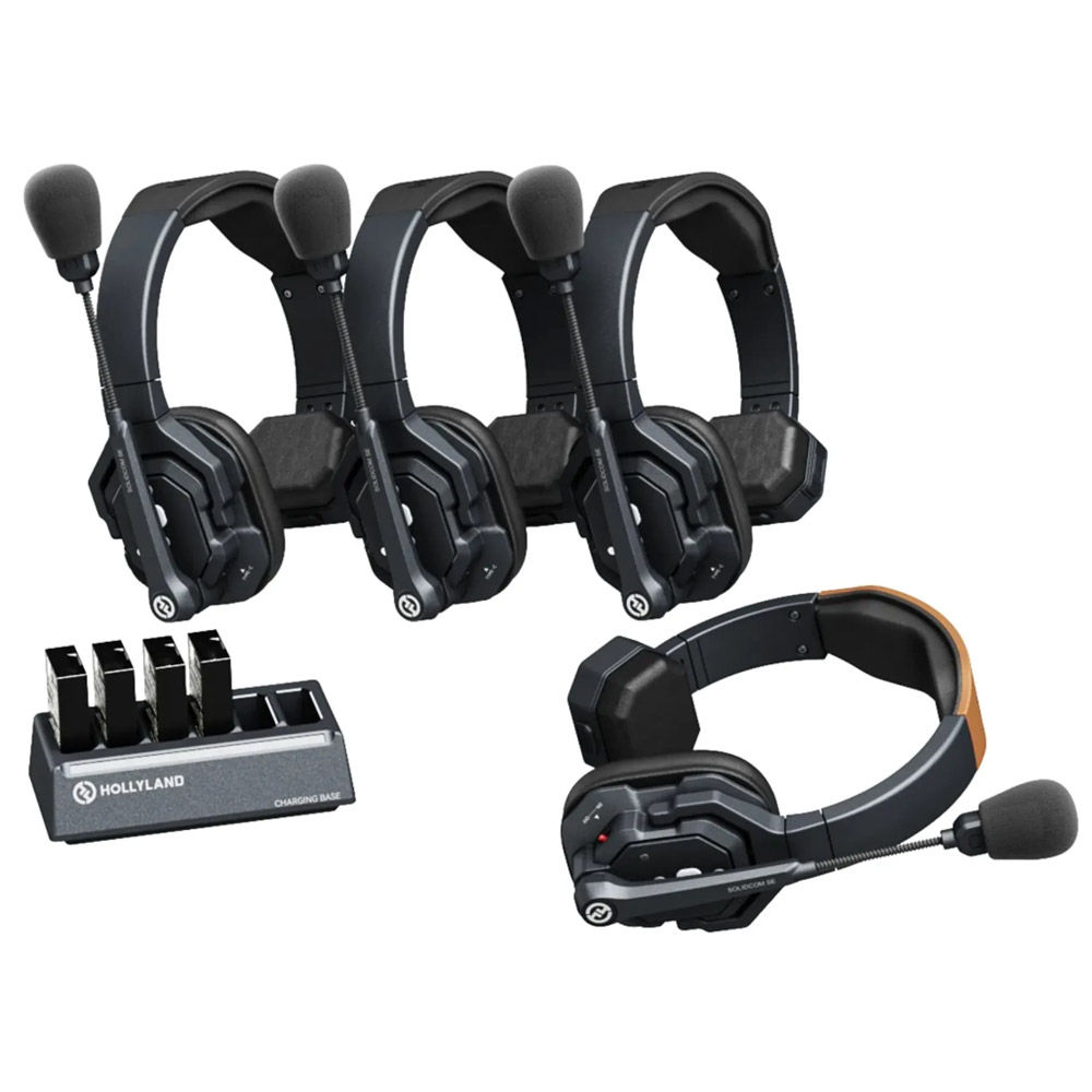 ヘッドホン Hollyland Solidcom SE Pro 4S (1.9 GHz) Hollyland Solidcom SE - 4S 4-Person Noise Cancelling Headset