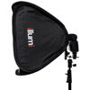 15" x 15"  Speedlight Collapsible Softbox Kit  - Silver with Tilthead Bracket and Medium Light Stan