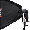 15" x 15"  Speedlight Collapsible Softbox Kit  - Silver with Tilthead Bracket and Medium Light Stan
