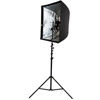 28" x 28" Brolly Box Kit with Dual Flash Holder and Medium 3.0 m Air Cushion Light Stand