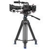 BV10 Aluminum Video Tripod Kit - Dual Legs with BV10 Head, A673T Legs, Mid Level Spreader and Bag