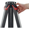 Flowtech 75 Carbon Fiber Tripod With Quick Release Brakes, Mid-Level Spreader And Feet
