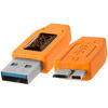 TetherPro USB 3.0 to Micro-B, 1.8m, (6') Orange