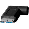 TetherPro USB-C to 3.0 Micro-B Right Angle, 15' Black