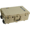 1650 Case Desert Tan with Foam, Retractable Handle and Wheels