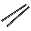 2pcs 15mm Black Aluminum Alloy Rod(M12-25cm) 10inc