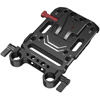 V Mount Battery Plate with Dual 15mm Rod Clamp