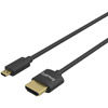 Ultra Slim 4K HDMI Cable (D to A), 35cm MicroHDMI to FullHDMI