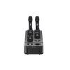 Network enabled charger featuring two individual charging bays and external power supply unit (comp