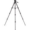 Digital Tripod - 4 Section Aluminum Legs with 3-Way Pan/Tilt + Verticle Postion Head