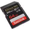 Extreme Pro 64GB SDXC UHS-I U3 Class 10 V30 Memory Card (200MB/s read & 90MB/s write speeds)