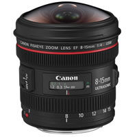 Canon EF 8-15mm f/4.0L Fisheye LensUsed Canon EF 8-15mm f/4.0L