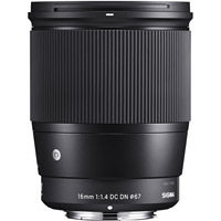 Sigma 16mm f/1.4 DC DN Contemporary Lens for Sony E-Mount 