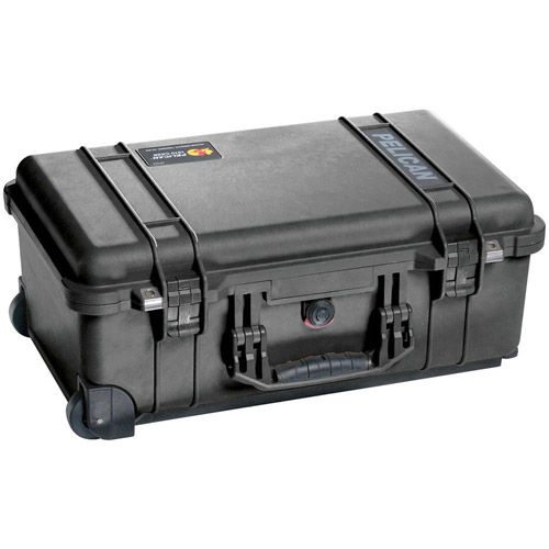 1510 Case Black w/foam w/Retractable Handle & Wheels