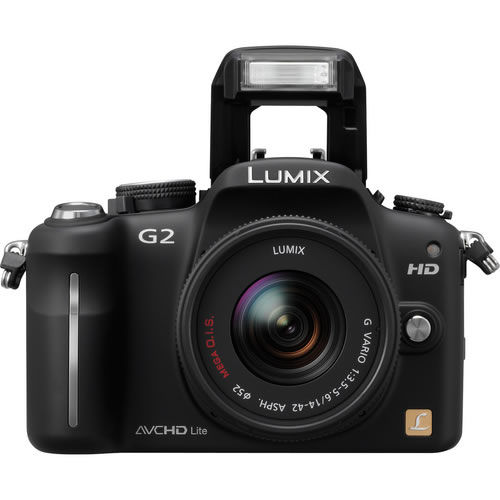 Lumix G2 Micro 4/3 Camera with 14-42mm Mega OIS (Black)