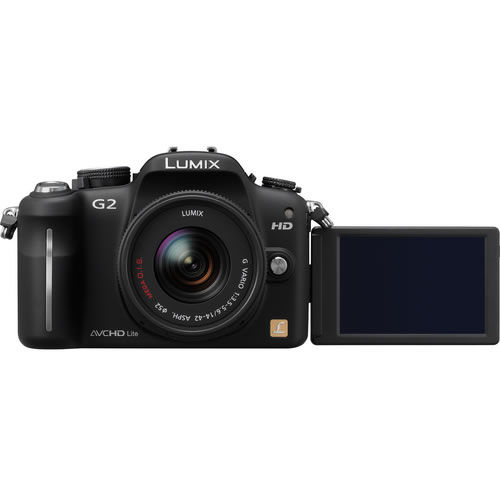Lumix G2 Micro 4/3 Camera with 14-42mm Mega OIS (Black)
