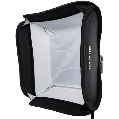 19" x 19" (50 cm x 50 cm)  Speedlight Collapsible Softbox - White with Tilthead Bracket