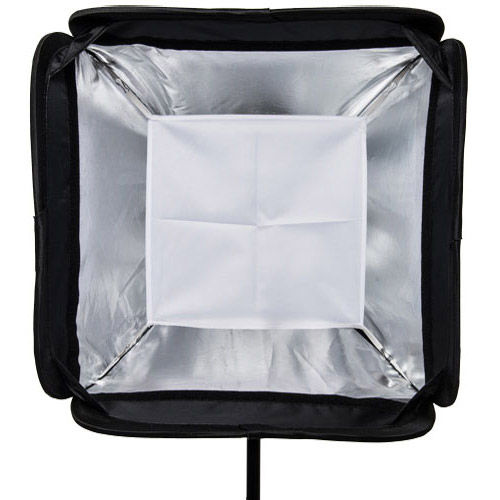 15" x 15"  Speedlight Collapsible Softbox Kit  - Silver with Tilthead Bracket and Medium Light Stan