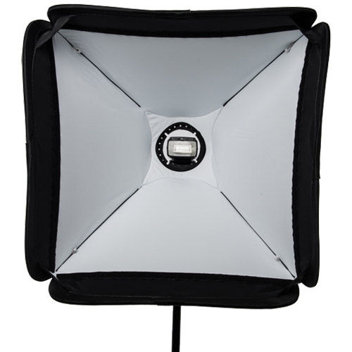 19" x 19" Speedlight Collapsible  Softbox Kit - White with Tilthead Bracket and Medium Light Stand