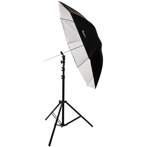 45" Umbrella Kit with Small Light Stand and Ball Head Style Speedlight Umbrella Holder