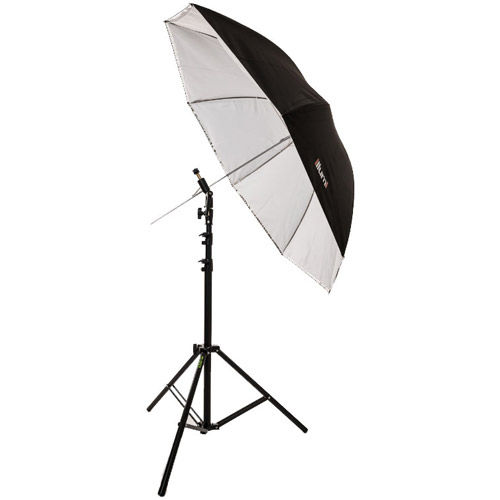 45" Umbrella Kit with Small Light Stand, Umbrella Holder and Cold Shoe with Clamp Lock