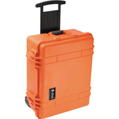 1560 Case Orange w/Foam w/Retractable Handle & Wheels