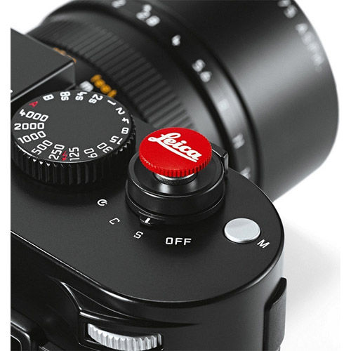 Soft Release Button, 'Leica', 12mm, Red