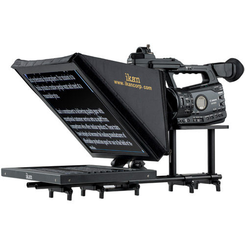 PT3500 15" Rod Mounted Teleprompter for Location and Studio