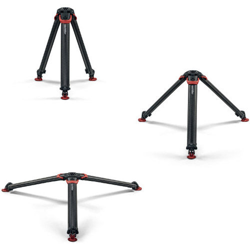 Flowtech 75 Carbon Fiber Tripod With Quick Release Brakes, Mid-Level Spreader And Feet