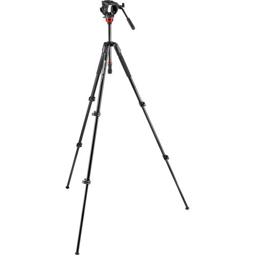 Manfrotto MT190X3 Tripod + 556B Levelling Column + MVH500AH