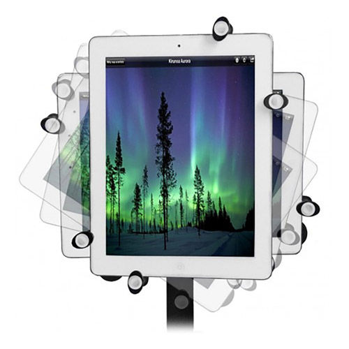 G7 Pro iPad Tripod Mount + 8 inch Tripod Adapter Pole with 360° Swivel Ball Head