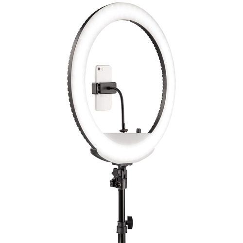 Bi-Color LED Ring Light Kit w/ Batteries And Stand (18")