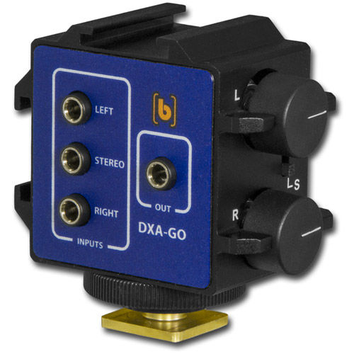 DXA-GO 2-Channel Audio Adapter / Holder or GO Wireless Receivers & Rode Go Wireless Mic