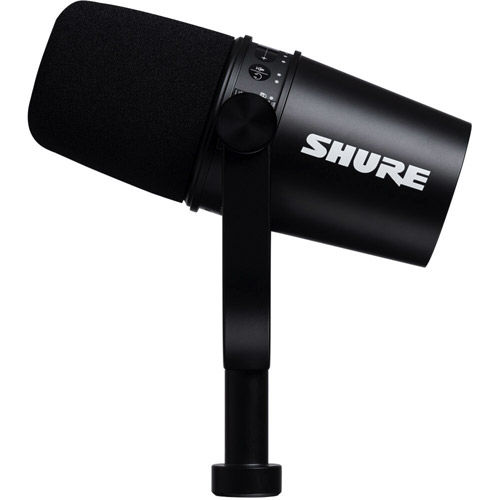 MV7 Cardioid Dynamic Studio Vocal Microphone w / USB and XLR Outputs - Black