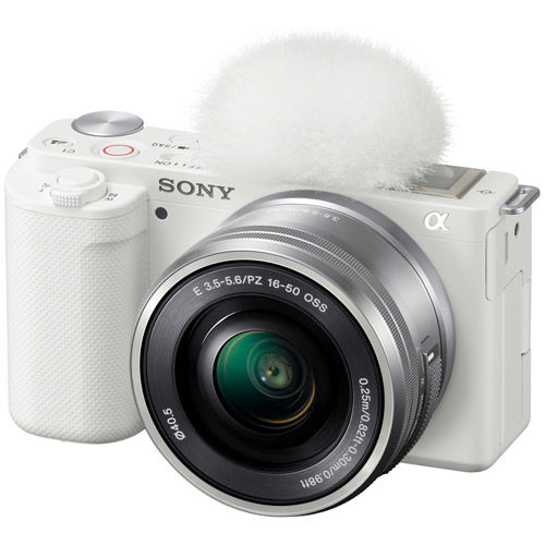 Alpha ZV-E10 Mirrorless Kit White w/ SEL 16-50mm PZ Lens