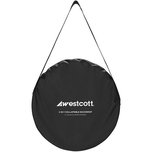 Collapsible 2-in-1 Black & White Backdrop (5' x 6.5')