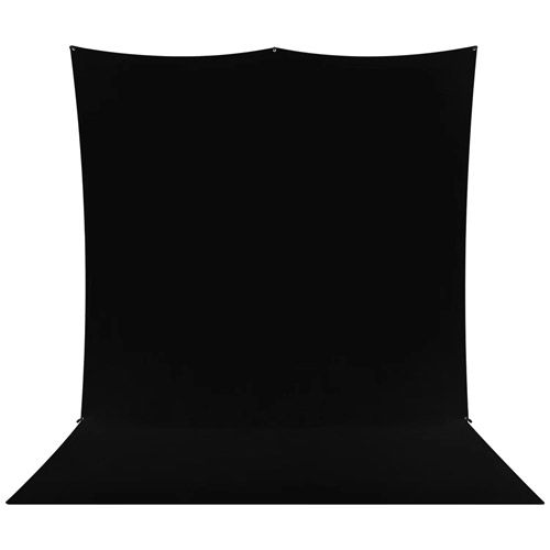 X-Drop Pro Backdrop Kit Rich Black Sweep 8' x 13' Wrinkle-Resistant