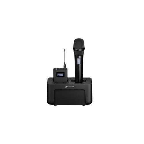 Network enabled charger featuring two individual charging bays and external power supply unit (comp