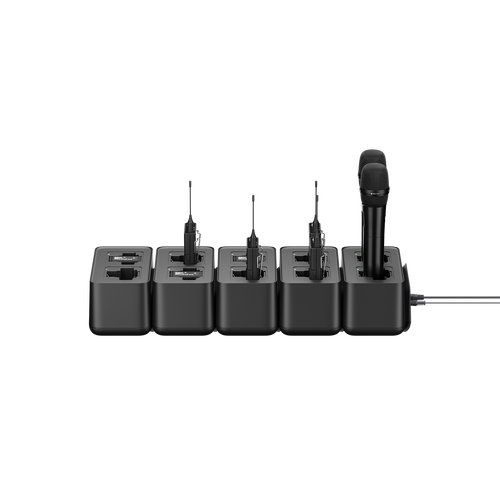 Network enabled charger featuring two individual charging bays and external power supply unit (comp
