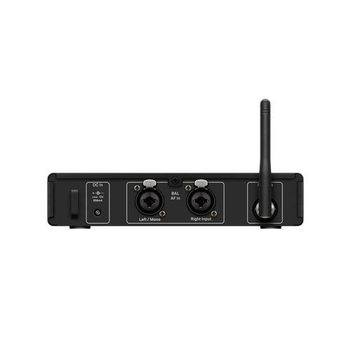 Single half-rack stereo UHF transmitter, rugged metal housing – part of the XS Wireless IEM series