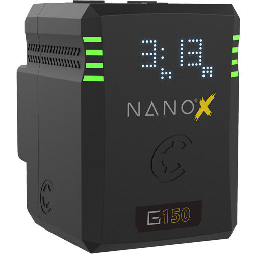 NANO-G150X 147wh Micro Sized G-mount SMART Battery Pack, 14.8v 9.9Ah. 10A Draw w/ EmLEDTM Fuel Gauge