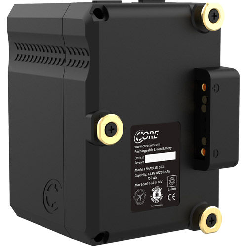 NANO-G150X 147wh Micro Sized G-mount SMART Battery Pack, 14.8v 9.9Ah. 10A Draw w/ EmLEDTM Fuel Gauge
